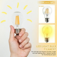 Filament Parts Hard Lamp Parts 3V Edison Bulb Supply Warm Light Filament for …