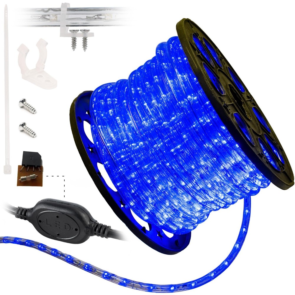 Blue Flexible LED Rope Light Accent Indoor Outdoor Tree- 10/20/25/50/100/150FT