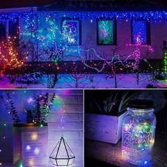 Fairy Lights with Switch 100/200 LED Plug in Copper String Light Christmas Party