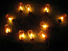 10 Clear Glass Mini Mason Jar Deco String Light Set Silicone Bulb Ornament Globe