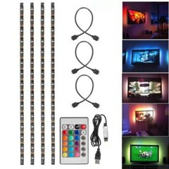 5V 5050 60SMD/M RGB LED Strip Light Bar TV Back Lighting Kit+USB Remote Control