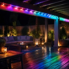 150FT RGB+IC Eave Permanent Outdoor Lights Smart 90 LED Strip Light w Remote APP