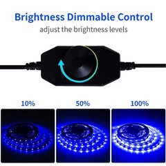 Blue LED Lights,Marreal Blue Rope Lights Touch Dimmer,Flexible Super Bright 12V
