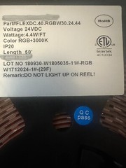 FLEXDC.40.RGBW30.24.44 RGBW LED Spec Commercial Grade 3M Adhesive – 50′ Reel NIB