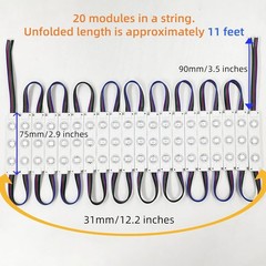 200PCS 5050 SMD RGB LED Module Kit 110FT LED Module for Storefront Window Signs