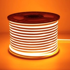 US 110V LED Neon Lights Orange Holiday Decor Flexible Waterproof LED Light Strip