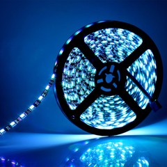5M 60leds/m 5050 SMD RGB Waterproof 300LEDs Black PCB LED Rope Strip Light