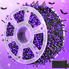 500 LED Purple Christmas Lights, 164 FT 8 Lighting Mode Plug in Waterproof Chris