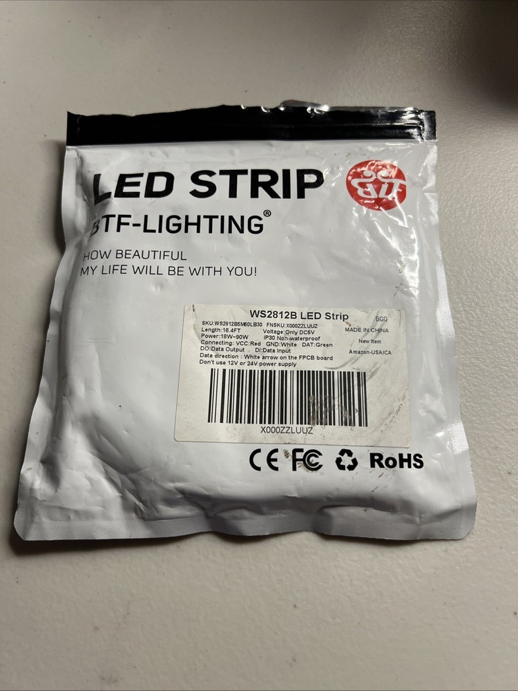 BTF lighting WS2815 LED Strip 16.4ft Color 12V Pack Of 4 – 16.4 Ft Strips IP65