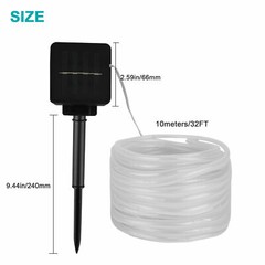 Outdoor Garden Lamp String Light Solar Rope Tube Lights Waterproof 32FT 100 LED