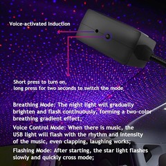 USB Car Roof Star Projector Night Light Projector Night Light Neon Accent Light