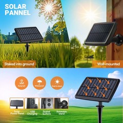 100FT Solar String Lights S14 Shatterproof Bulbs Waterproof for Patio Garden