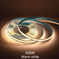 COB LED Strip Light Flexible Tape Lights Home DIY Lighting Warm White 5V 12V 24V