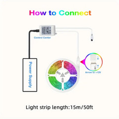 100Ft LED Strip Lights, with 44 Keys Remote Control, Dimmable RGB Color Changing