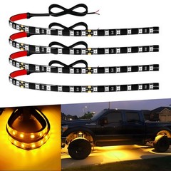 Car Led Strip Lights 12″ Connectable Amber LEDs Light Strips for Cars Motorcy…