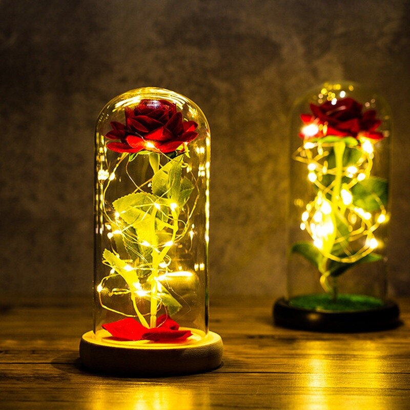 Eternal Rose LED Light Christmas Valentine’s Day Anniversary Favors Wedding Gift