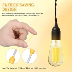 Filament Parts Hard Lamp Parts 3V Edison Bulb Supply Warm Light Filament for …