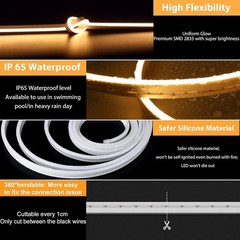 Flexible Waterproof 16.4ft LED Neon Light Strip – Perfect for Indoor & Outdoor