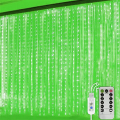 3/6M USB LED Curtain 8Modes Remote Control Lights Holiday Wedding Garland for Be