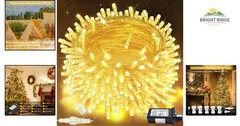 66FT Warm White String Lights with Memory Function, Timer and Connectable Design