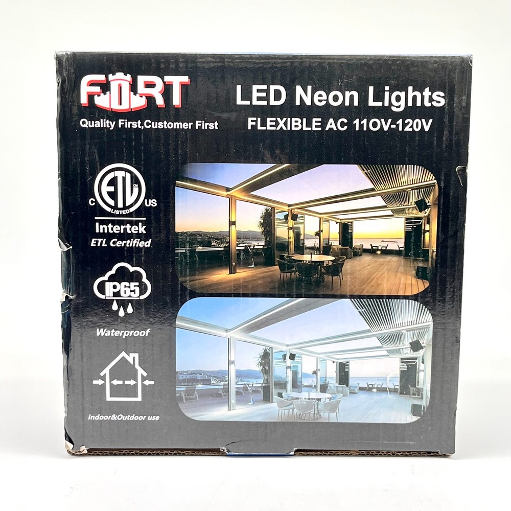 Fort IP65 Waterproof LED Neon Lights Flexible AC 110V-120V 32.8FT