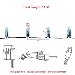 WS2811 Diffused Digital RGB LED Pixel Lights Black Wire Individually Addressa…