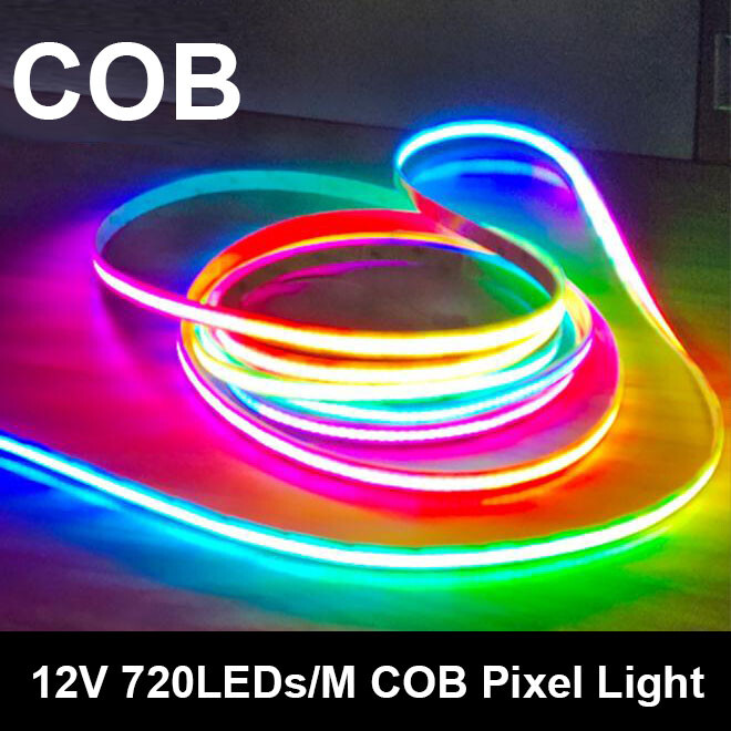 DC 12V WS2811 COB LED Strip RGB IC Addressable Dream Color Flexible Tape Lights