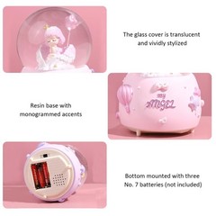 Angel Snow Globe, 80mm Musical with Color Changing LED Lights for Daughter, W…