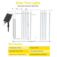 16 inch 16 Tubes Meteor Shower Rain Tree String Lights Garden Party Xmas Outdoor