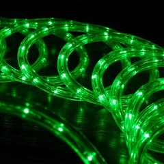 Green 1/2″ 60ft Outdoor LED Rope Light w/ 8 Modes Flexible Extendable Waterproof
