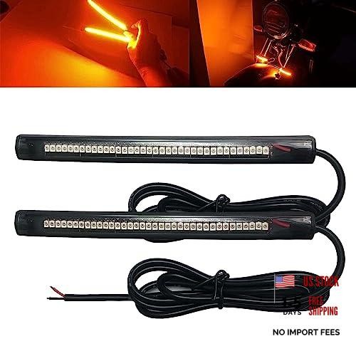 2Pcs 6in 3528 PVC Amber Led Strip 36LED Motorcycle Turn Signal Light Tail