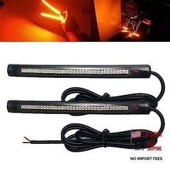 2Pcs 6in 3528 PVC Amber Led Strip 36LED Motorcycle Turn Signal Light Tail