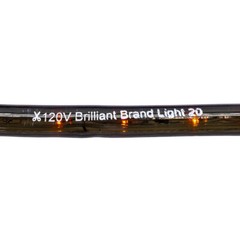 Orange LED Rope Light – Halloween Edition with Black PVC – 120 Volt – 33 Feet