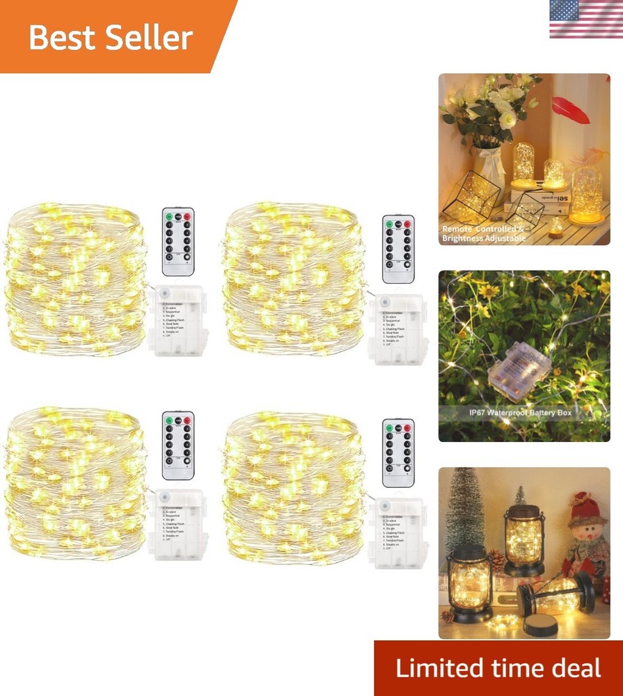 Battery Operated 50 LED Fairy String Lights with Remote – Elegant Indoor/Outdoor