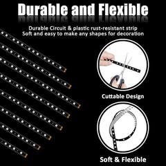 6-18 PCS Waterproof LED Strip 12″/15 DC12V Under-body Strip Light for Cars Motor
