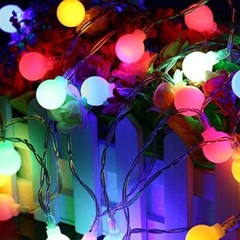 Battery Power 49FT Ball LED Strip Lights 8 Modes Waterproof Outdoor Yard Decor