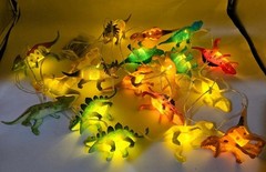 Kids 3D DINOSAUR STRING NIGHT LIGHTS batteries included, missing one dinosaur