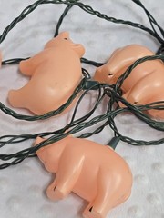 Vintage Farm Pig 14’ String Light Set Blow Mold Primal Lite Pack O Piggie 1990