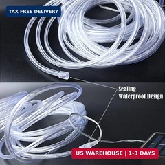 RUICHEN Solar Rope Lights Outdoor 16.5 Ft 50 LED String Lights, Cool White | 8 M