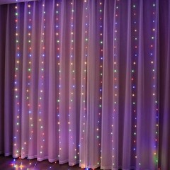 100/600 LED Curtain Lights String USB Powered Waterproof Twinkle Wall Lights