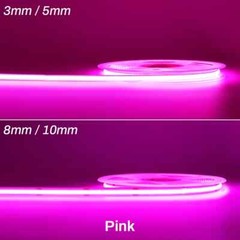 12V 24V RA90 Flexible High Bright Tape LED COB Strip 3mm 5mm 8mm 10mm Light Bar