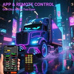 LED Eyes for Truck Windshield, 2PCS 2 PCS 23.6X4.7 INCH (For Cars and Trucks)