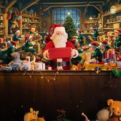 Tingjoo 7 x 16 ft Christmas Garage Door Cover Banner 7 x 16 ft, red