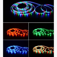 16FT Waterproof LED Strip Light 12V US Power Full Kit SMD 24 Key Remote RGB 3528