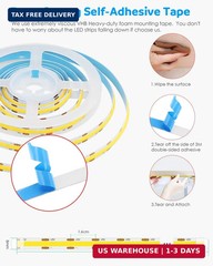 Aclorol USB COB LED Strip Lights for TV 5V USB Powered LED Tape Lights Daylight