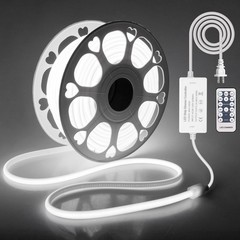 AC 110V~120V COB Led Strip Lights 100FT/30M White Led Rope Lights Outdoor Wat…