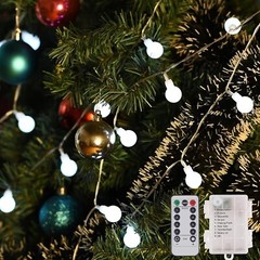 100 LEDs Battery Operated String Lights Globe Fairy Lights Tent Camping Garden