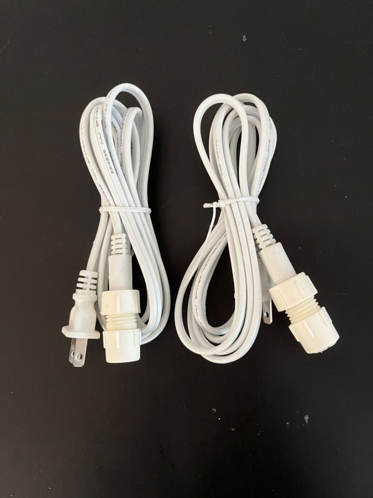 TWO. 2-Wire 1/2″ Rope Light 6′ Power Cords