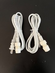 TWO. 2-Wire 1/2″ Rope Light 6′ Power Cords