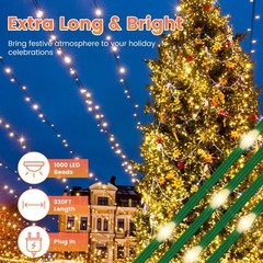 1000 LED Fairy String Lights Christmas Tree Wedding Xmas Party Outdoor Decor